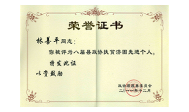 盡心盡力謀發(fā)展 盡職盡責為和諧--記縣政協(xié)常委、虹潤公司董事長林善平